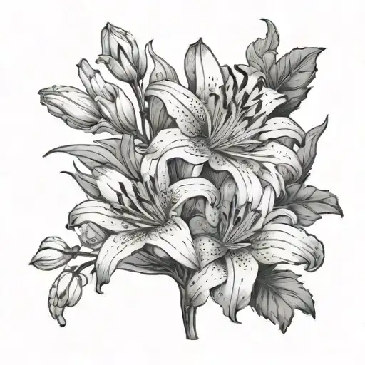 A Lily And A Chrysanthemum