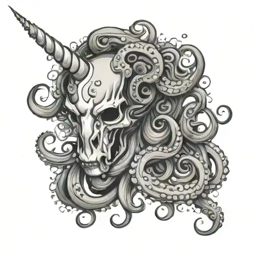 Unicorn Head Octopus Body