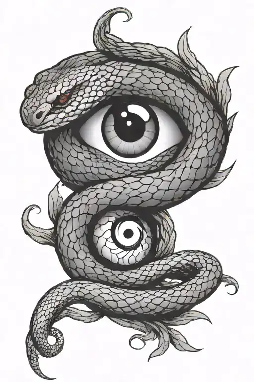 Snake With Yin Yang Eye Inside