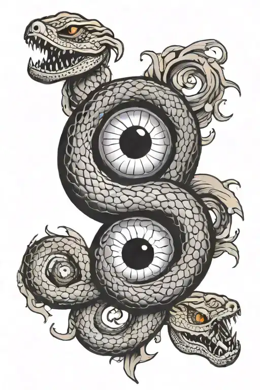 Snake With Yin Yang Eye Inside