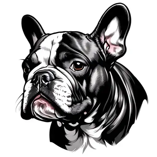 French Bulldog With The Horns Of The Demon