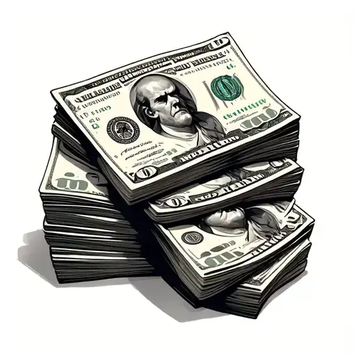 A Stack Of Cash Fighting Angry