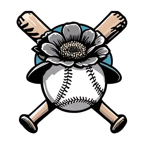 Baseball And Flower