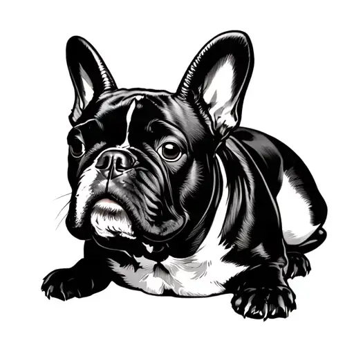 French Bulldog With The Horns Of The Demon