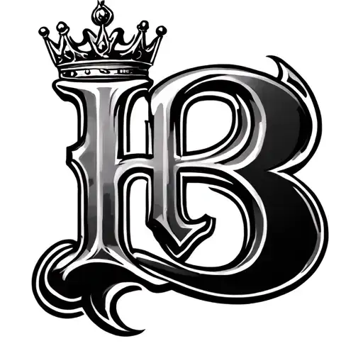 Letter B With A Crown On Top