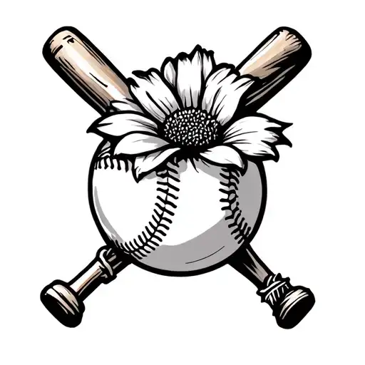 Baseball And Flower