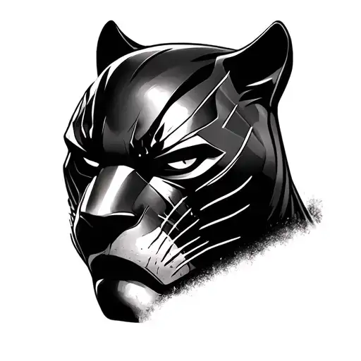 Ghostface Removing His Mask But Underneath It's A Black Panther Mask