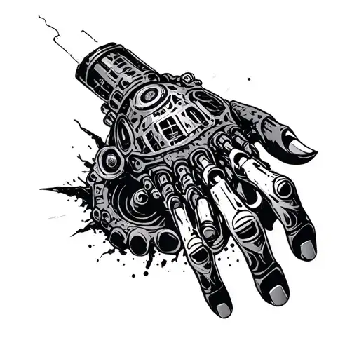 Exavator On The Hand And Finger