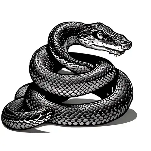 Rattlesnake Wrapped Around Calf