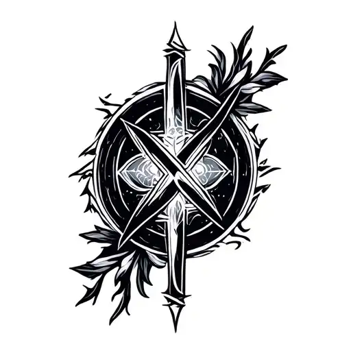 Pagan Symbol For Protection Rune Black