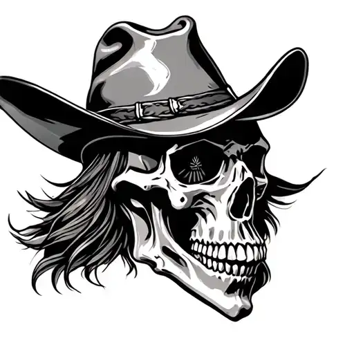 Skull Outlaw Skull Cowboy