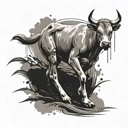 5K Running Theme Calf Tattoo Design