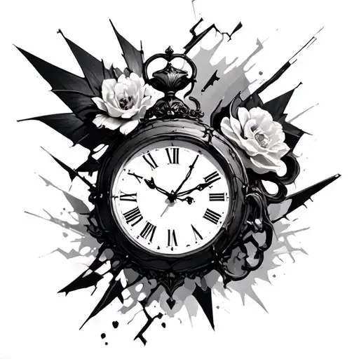 Broken Clock With Eyo Masquerade