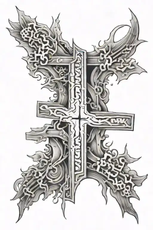 Words In The Shape Of A Cross Section