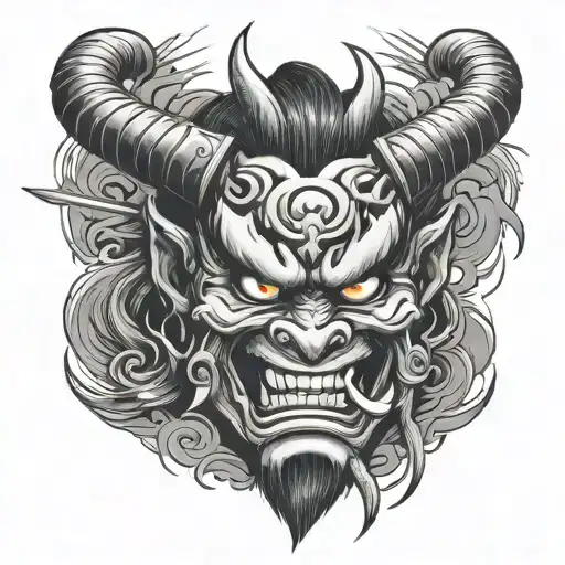 Oni Mask With Katana