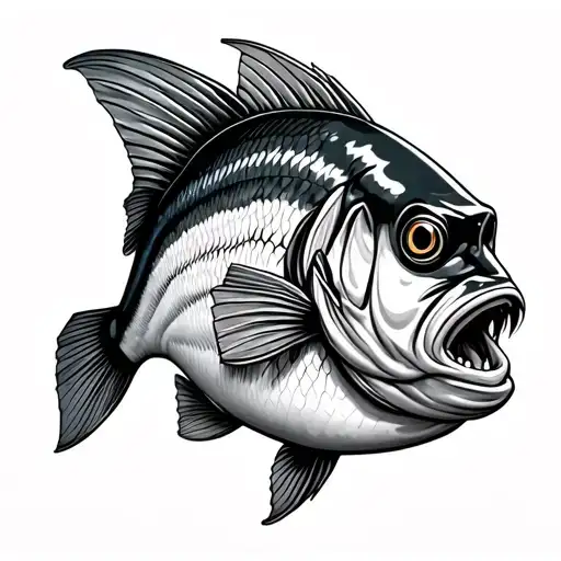 Bass Fish Playing Darts