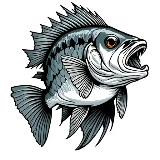 Bass Fish Theowing Darts Board Ripped