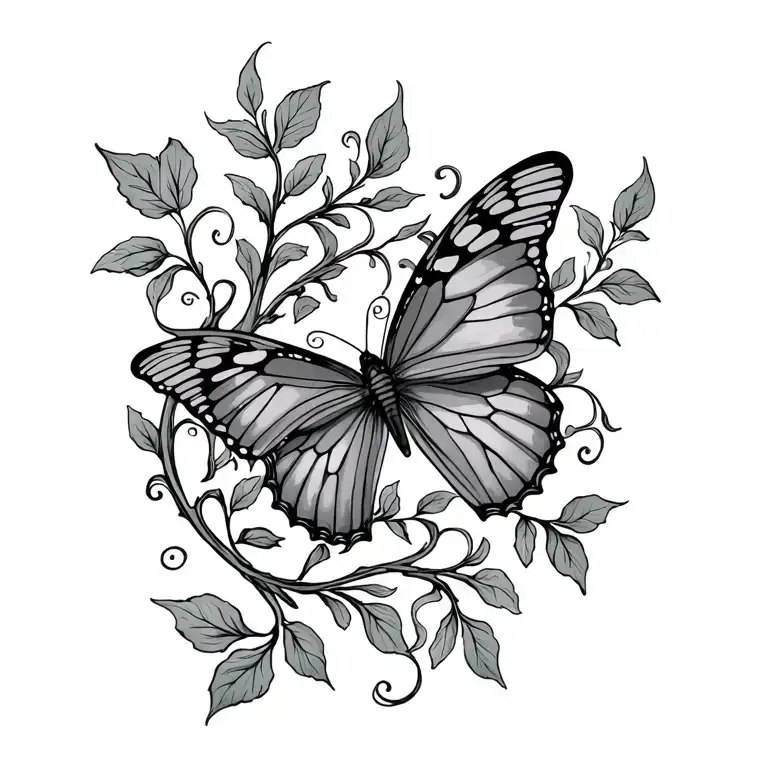 Vine With Butterfly