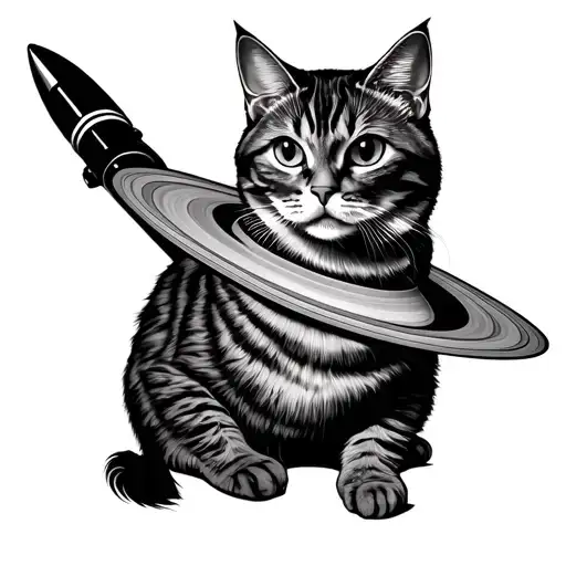 Cat Rocket An Planet Saturn