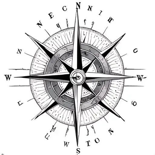 Horizon Compass Rose With Intricate Details