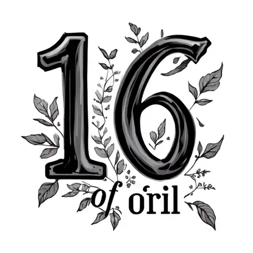 The Date 16 Of April In A Small Simple Font