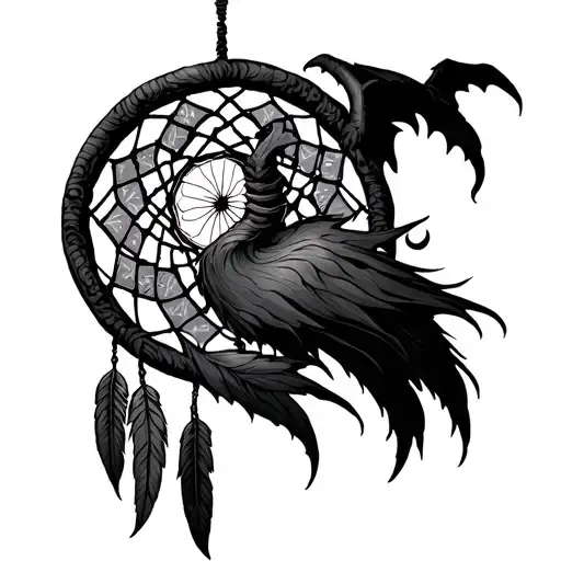 Devil Comming Through Dream Catcher