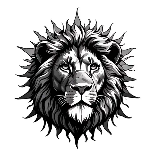 Sun Over The Head Of A Lion