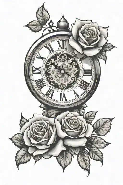 Clock And Rose
