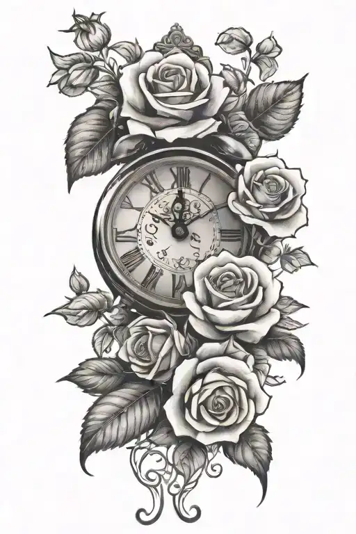 Clock And Rose