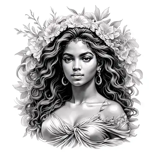 Beyonce As The Birth Of Venus