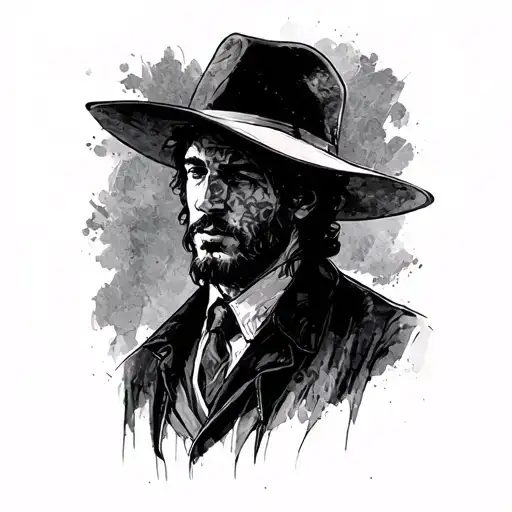 Shadow Hat Man Standing