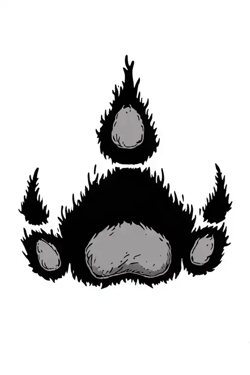 Bear Paw In The Shape Of Aa Hand