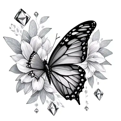Butterfly And Diamond