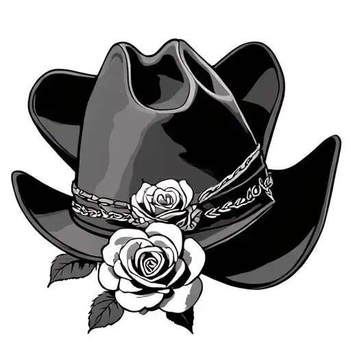 Cowboyhat With Roses Wrapped