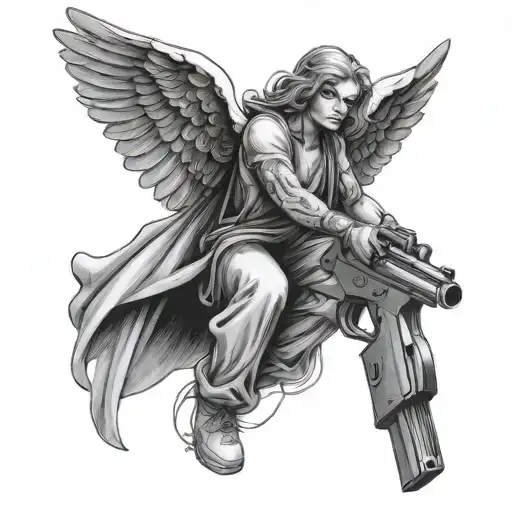 Ghetto Angel With Gun