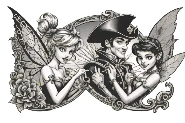 Tinkerbell And Captain Hook