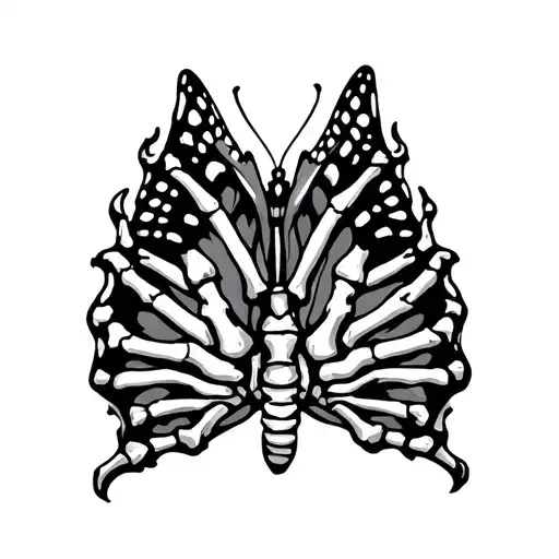 Butterfly Made Out Of Skeleton Hands