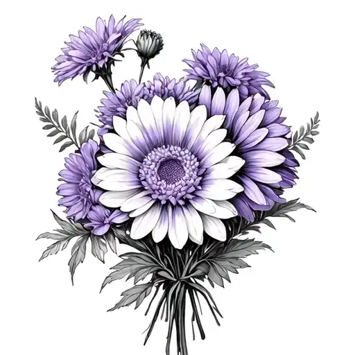 Violet Larkspur Chrysanthemum Bouquet
