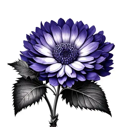 Violet Larkspur Chrysanthemum Flower