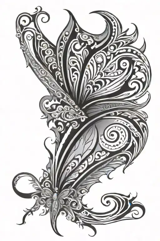Tribal Butterfly Wing
