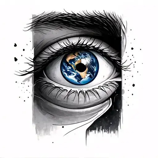 Eye With The Earth In It