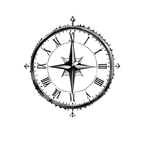 Clock And Compass Intertwined