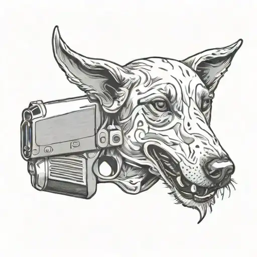 Dog With Gun