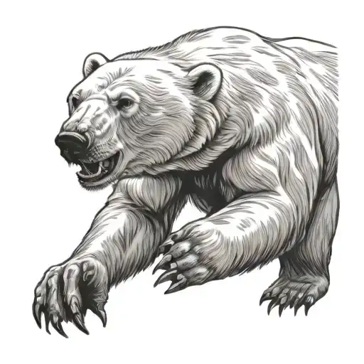 Polar Bear With Claw