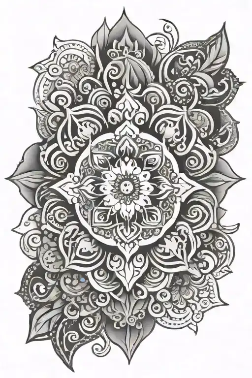 Mandala Design And Cross