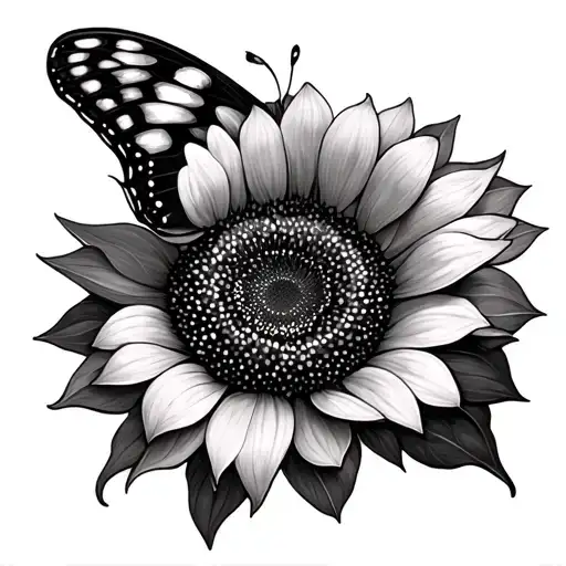 Sunflower Butterfly Emerging