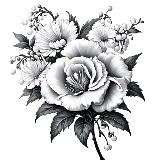 Carnation Lily Of Valley Rose Aster