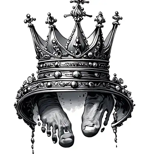 Crown And Foot Print Inside