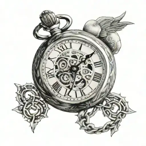 Pocket Watch With Roman Numerals