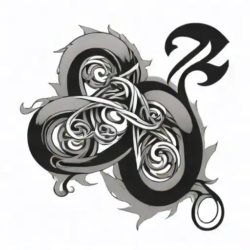 A Number 20 Into Infinity Symbol Intertwined Within